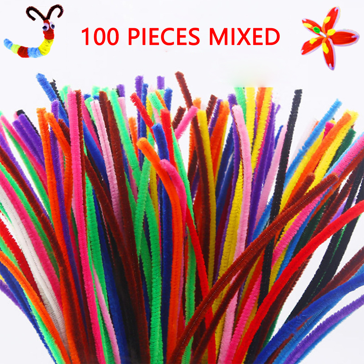 Pipe Cleaners 10 Assorted Colored/7 Macaron Colors Chenille - Temu
