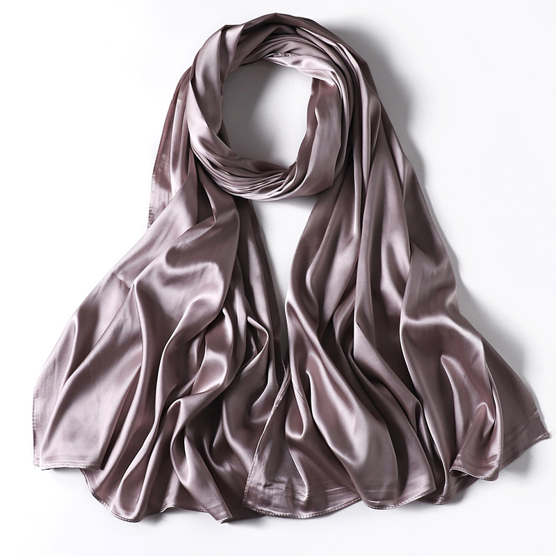 Solid Color Satin Bandana Silk Like Glitter Scarf Soft Lightweight