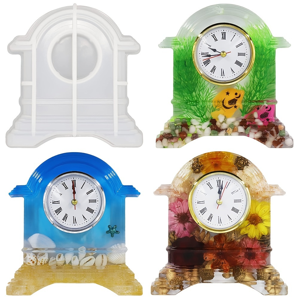 Transparent Handmade Craft Epoxy Crystal Glue Casting Mold Silicone Mold  Clock Resin Mould – the best products in the Joom Geek online store