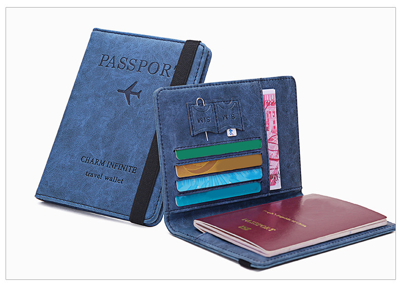 passport folder rfid anti theft swipe passport card bag multi functional folder ticket storage bag details 14