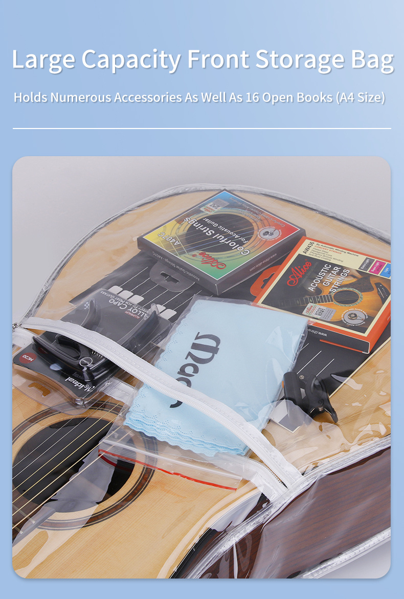 41 "guitar Backpack Backpack Backpack Guitar Bag Transparent Guitar Bag