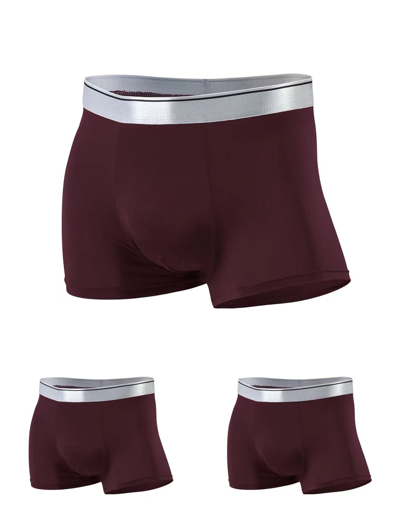 5 Pcs Men's Boxer Briefs Cotton Breathable Comfortable Underwear
