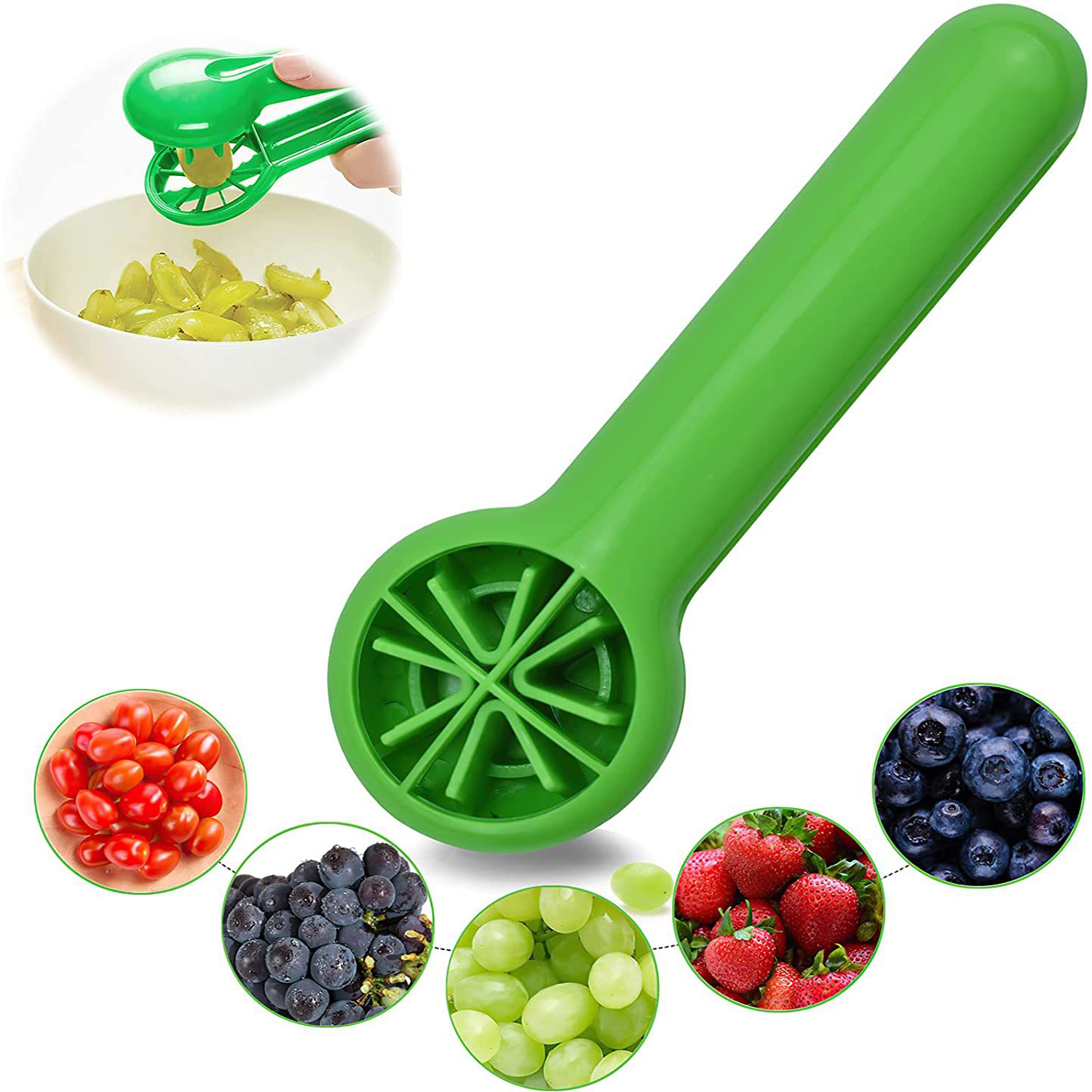 Multifunctional Cherry Tomato Chip Slicer Grape Cutter Vegetable Fruit Zip  Slicer Knife Chopper Kitchen Tools Cocina Accesories