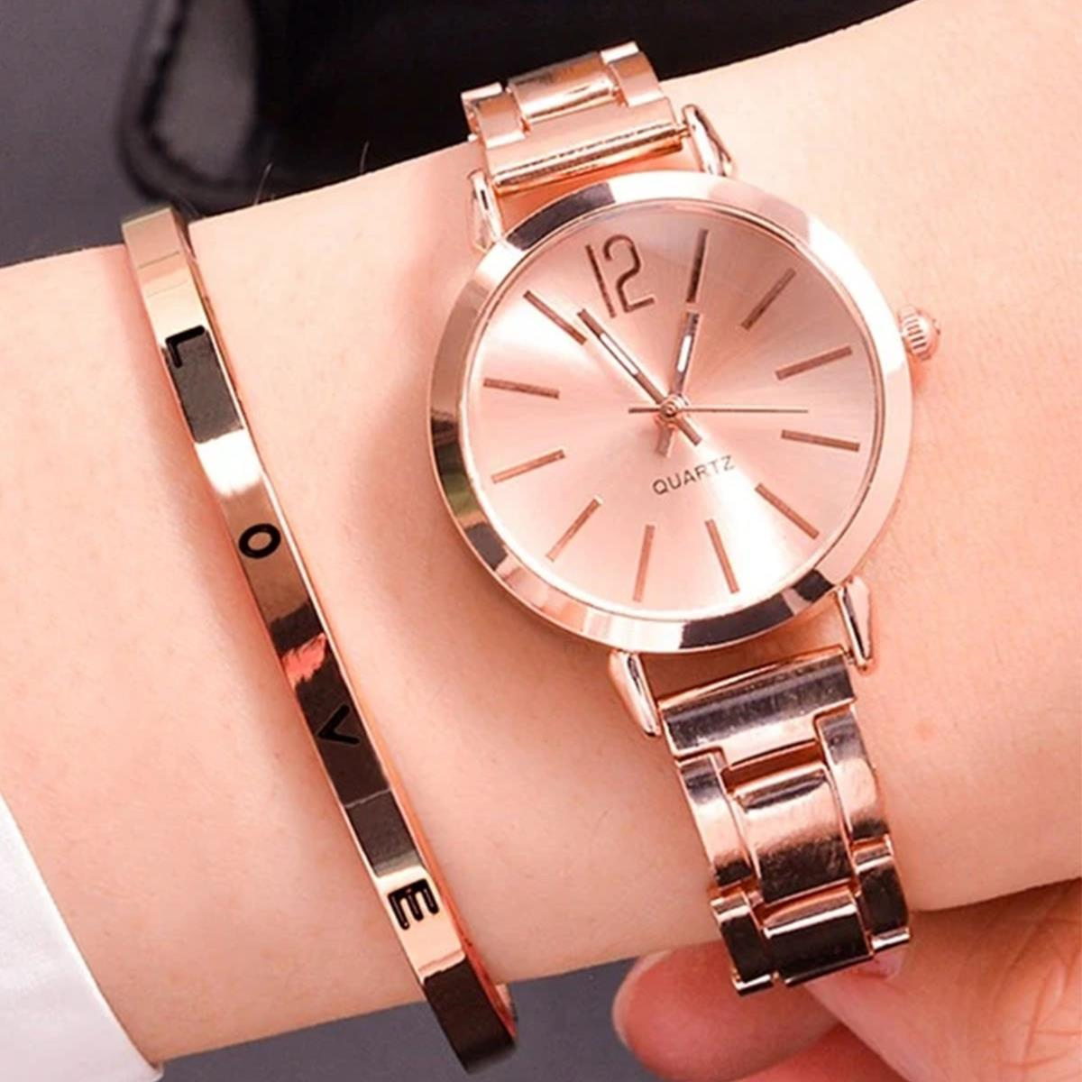 Fashion Women Watches Simple Romantic Rose Gold Watch