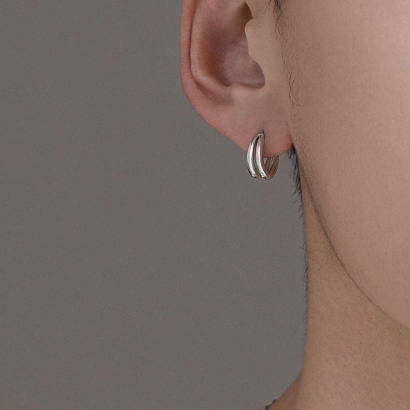 Arc Hoop Earrings for Men