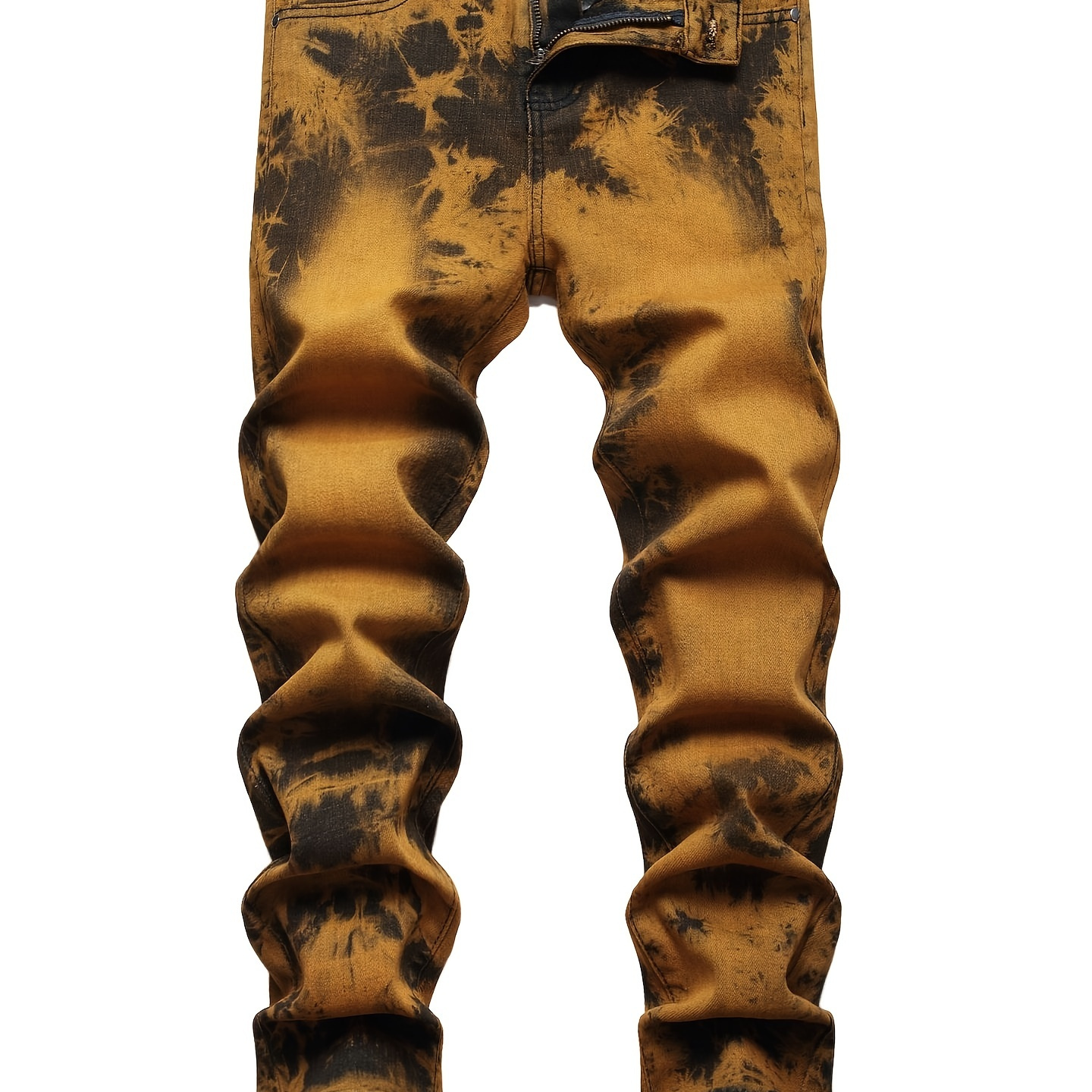 Men's Stretch Jeans, Tie Dye Denim Pants Men Clothes