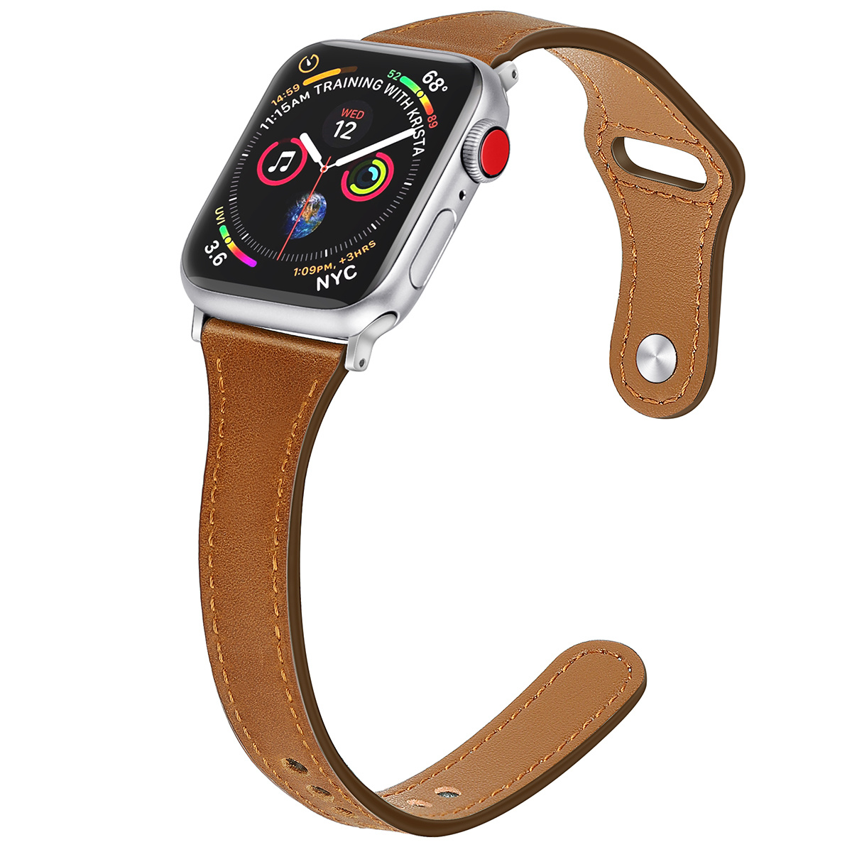 www. - Leather Loop For Apple watch band 44mm/ 40mm/ 42mm/ 38mm  iWatch strap Series 1 2 3