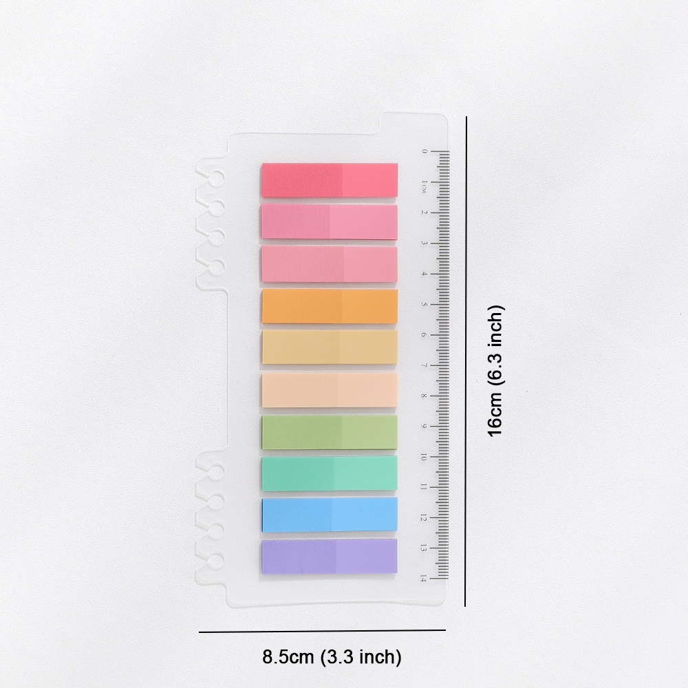 Colorful Sticky Notes Ruler Index Tabs Perfect Page Markers! - Temu