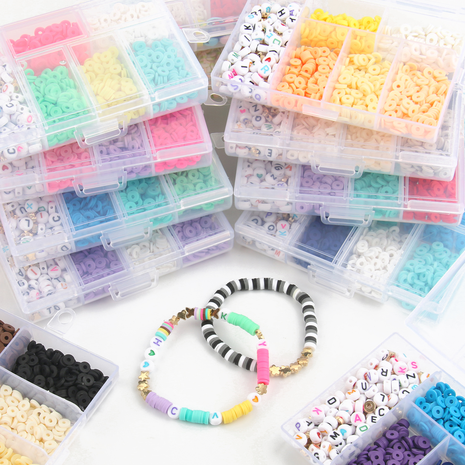 Acrylic Letter Bead Box For Bracelet Making Kit Diameter - Temu