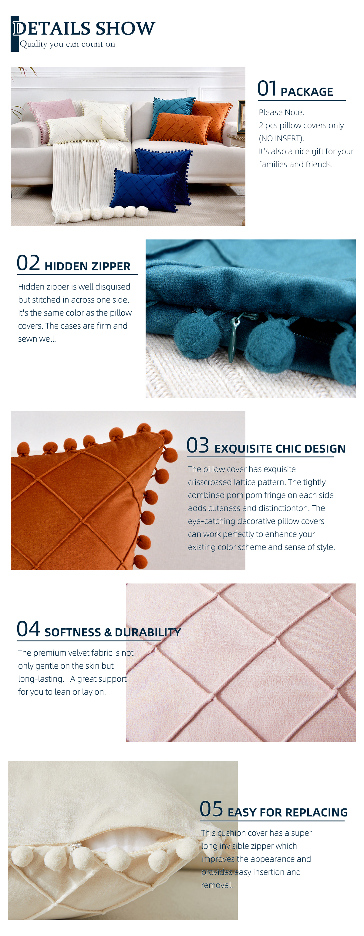 Set 2 cuscini lombari - Knit