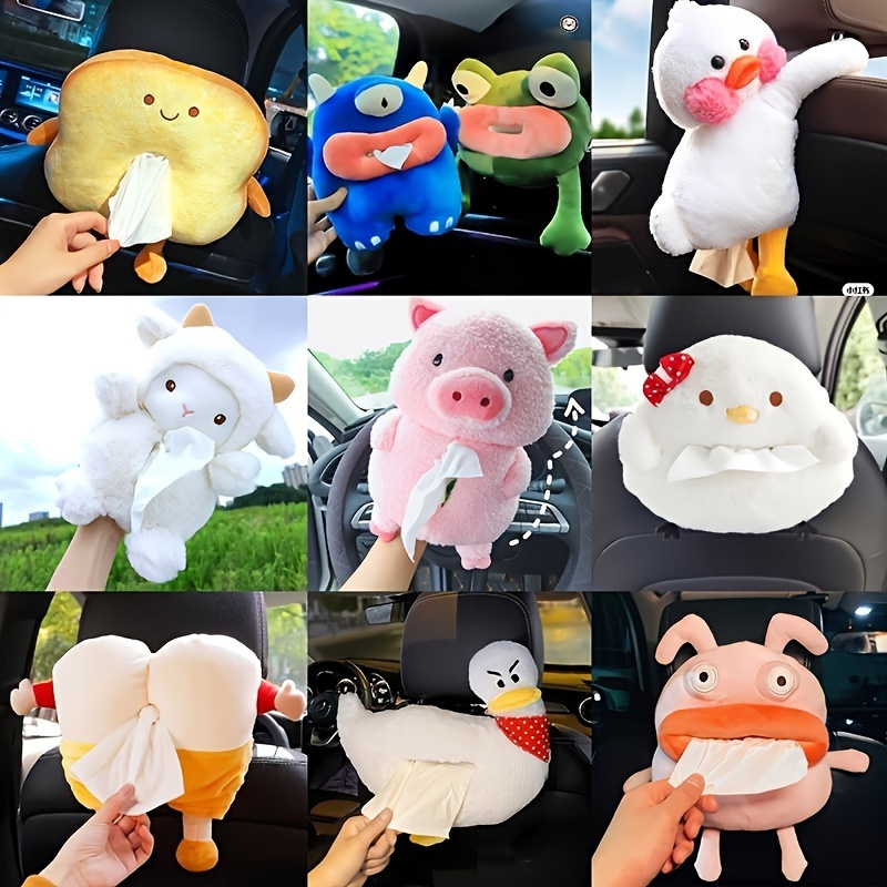  Pearlead Funny Plush Car Tissue Holder Dog Tissue Box Cover  Paper Storage Organizer Napkin Box Holder Tissue Paper Organizer Paper  Towel Holder for Car Home and Office Decoration : Home 
