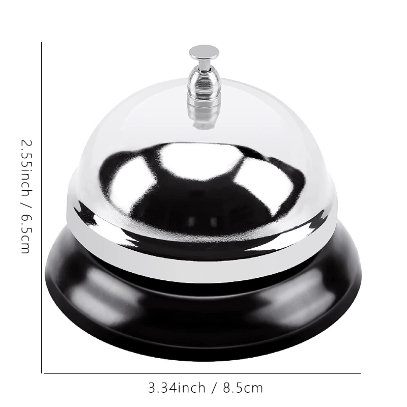  Loud Hand Bell, Silver Steel Hand Bells For Adults, Dinner  Bells For Inside Classroom Bell, For Food Line, Alarm, Jingles, Ringing