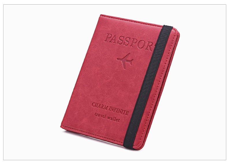 passport folder rfid anti theft swipe passport card bag multi functional folder ticket storage bag details 9