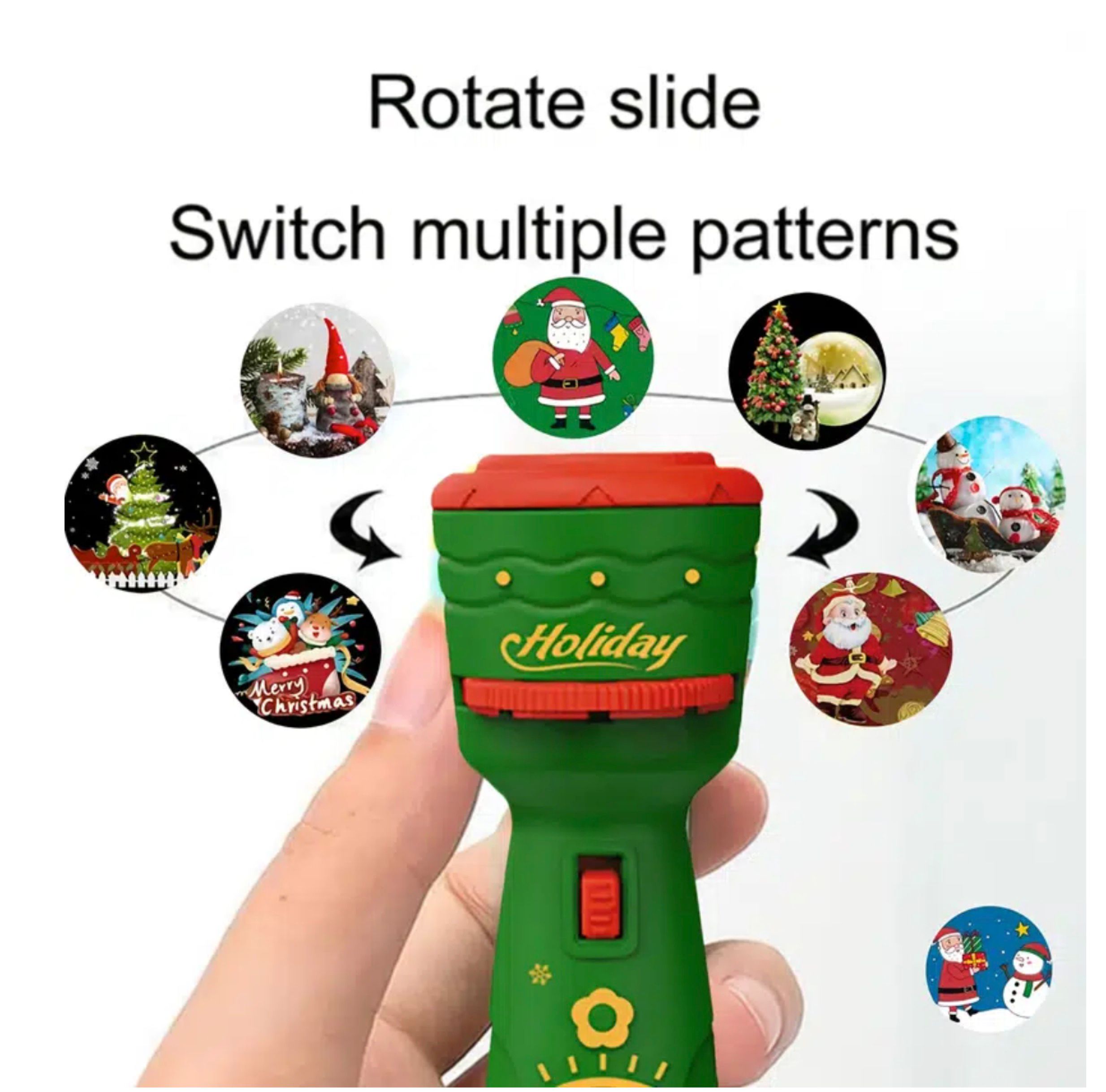 Kids Projector Flashlight Projector Christmas Slide Torch Temu