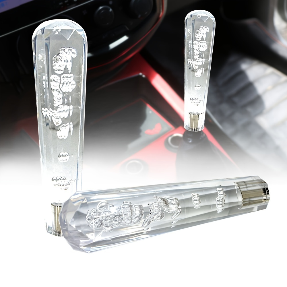 Transparent Crystal Bubble Car Gear Shift Knob, Manual Car Gear Shifter