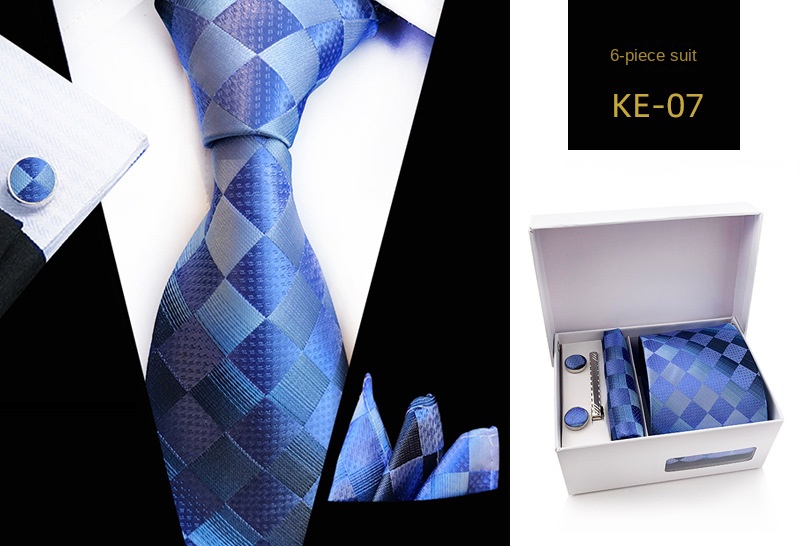 Tie Set Gift Box for Men Luxury Tie Pocket Square Cufflink Tie Clip Gift Box Suit Set for Men