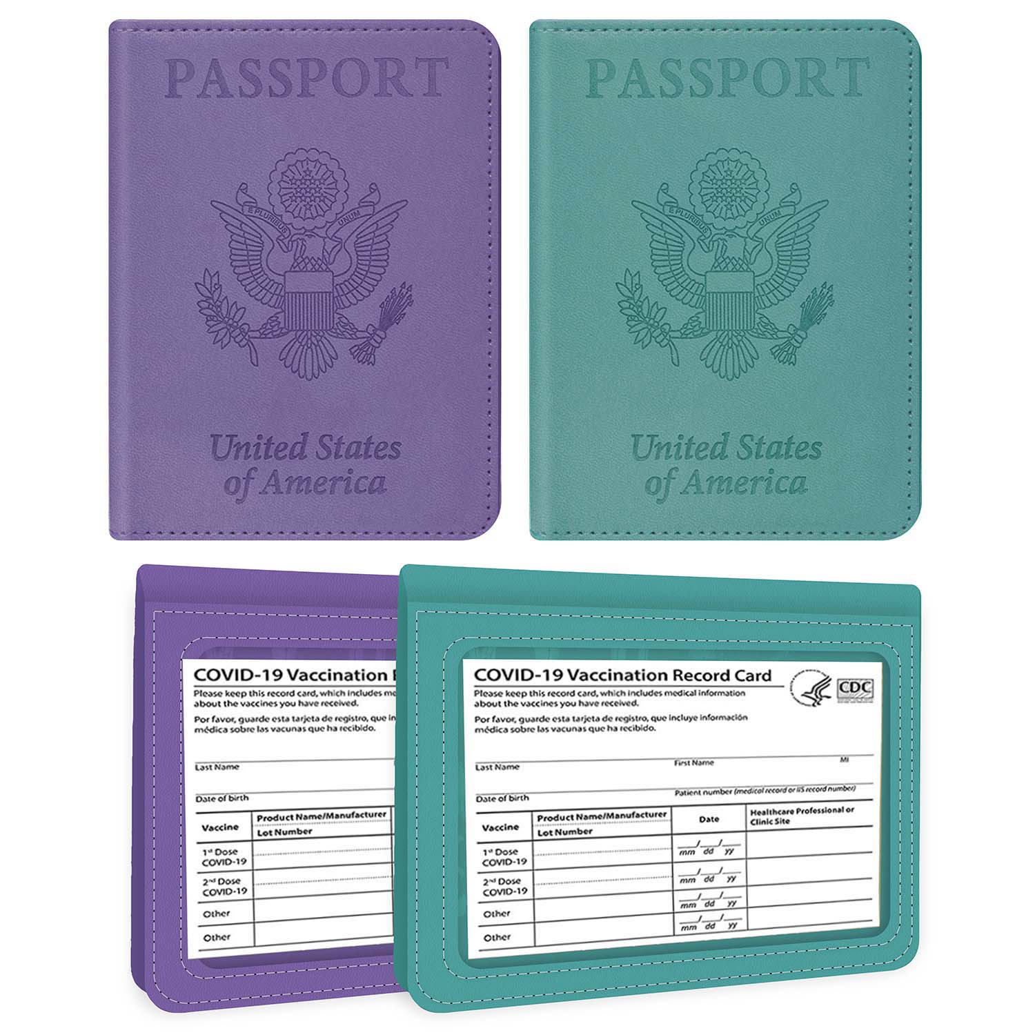 Passport and Vaccine Card Holder Combo Passport