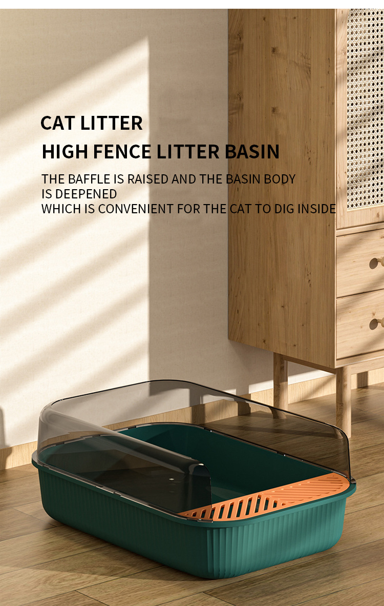 Spacious Private Cat Litter Box Enclosed Design - Temu