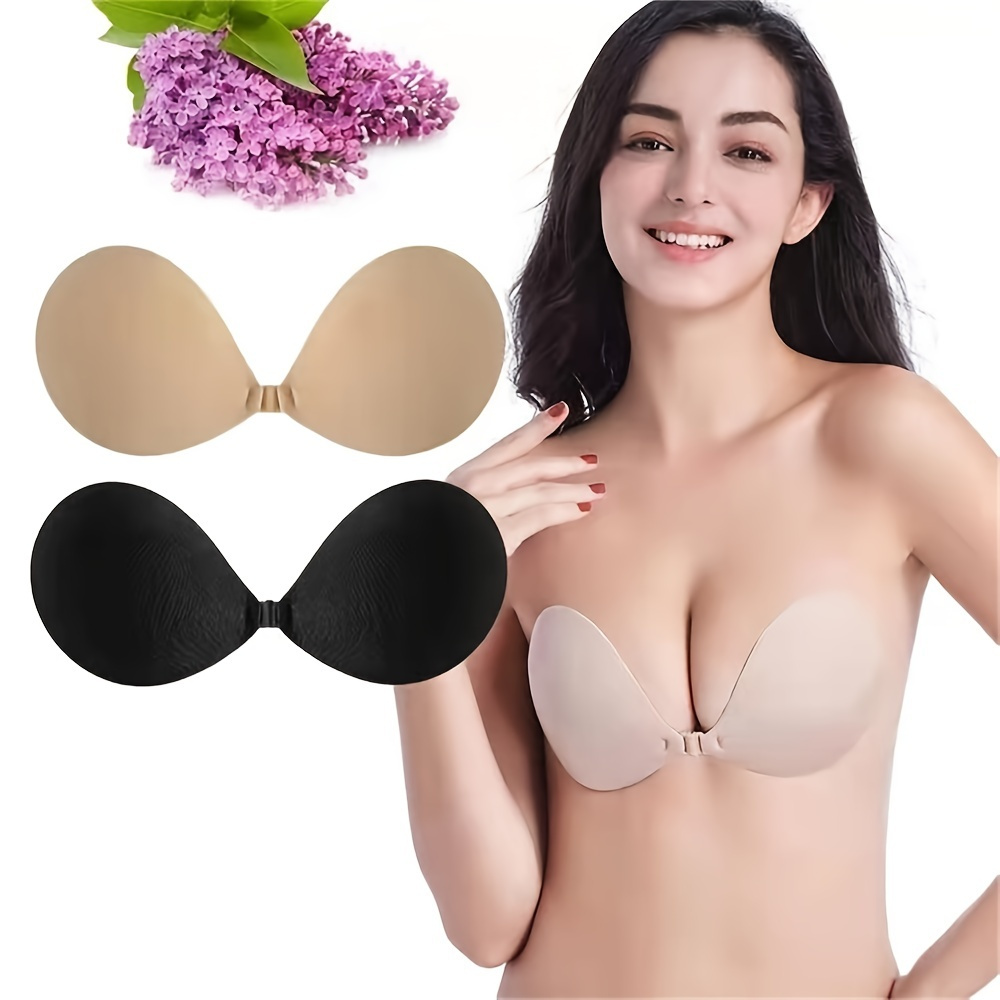 Invisible Push Up Strapless Silicone Nipple Bra, Backless