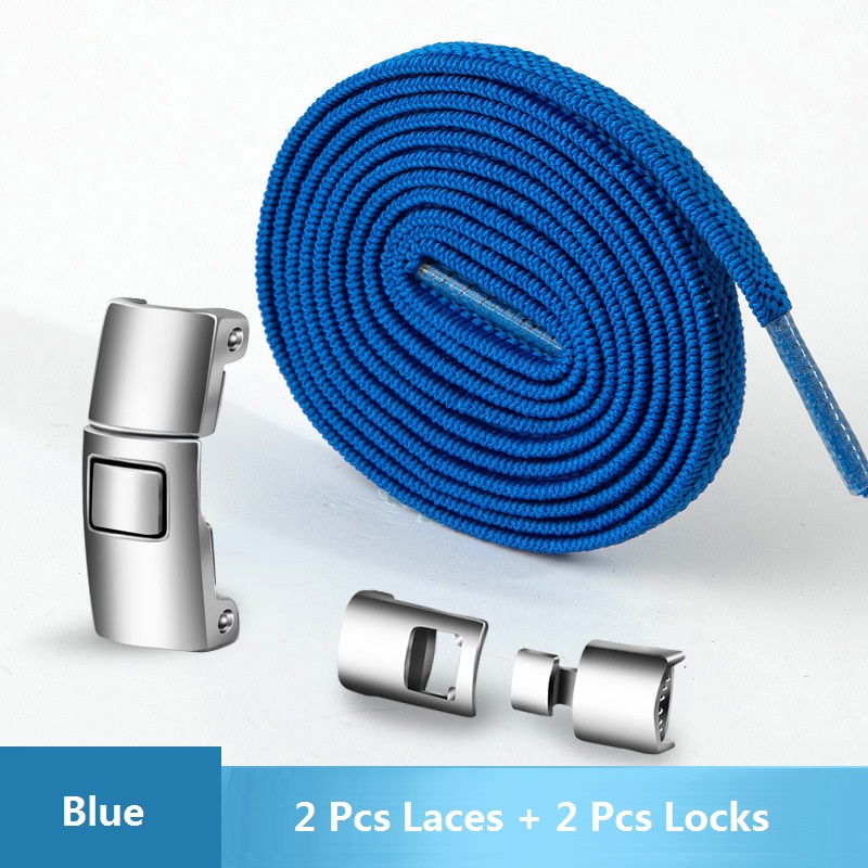Blue No Tie Shoelaces for Kids and Adults – QLaces