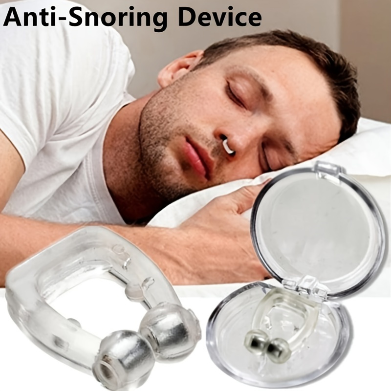 

1pc Magnetic Anti Snoring Nose Clip, Easy Breathe, Improve Sleep Quality, Night Device With Case