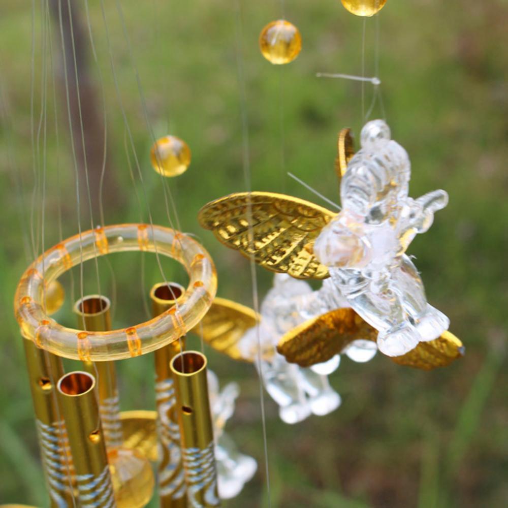 NEGJ Metal Angel Wind Chime Hanging Decoration Ornament Bells Wing Angel  Bell Decorative Hanging Bells Gifts For Home Garden Decor Crafts  Personalized