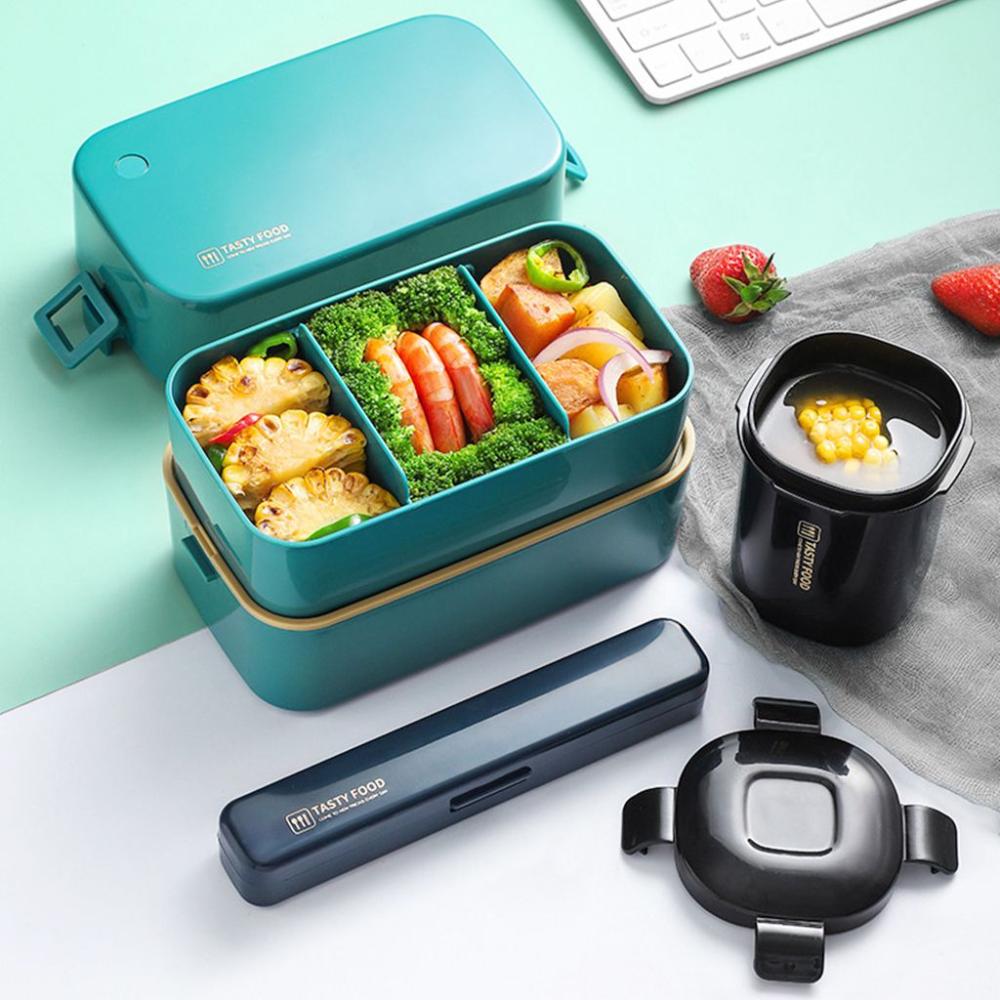 Stainless Steel Lunch Box Large capacity Double layer - Temu