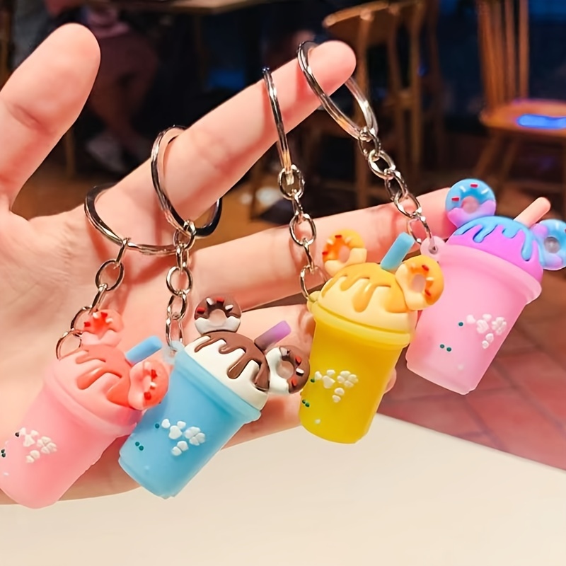 Lovely Ice Cream Cake Bunny Charm Keychain Accessories Cute Creative Key  Ring Pendant For Women Girl Bag Car Key Chains - Key Chains - AliExpress
