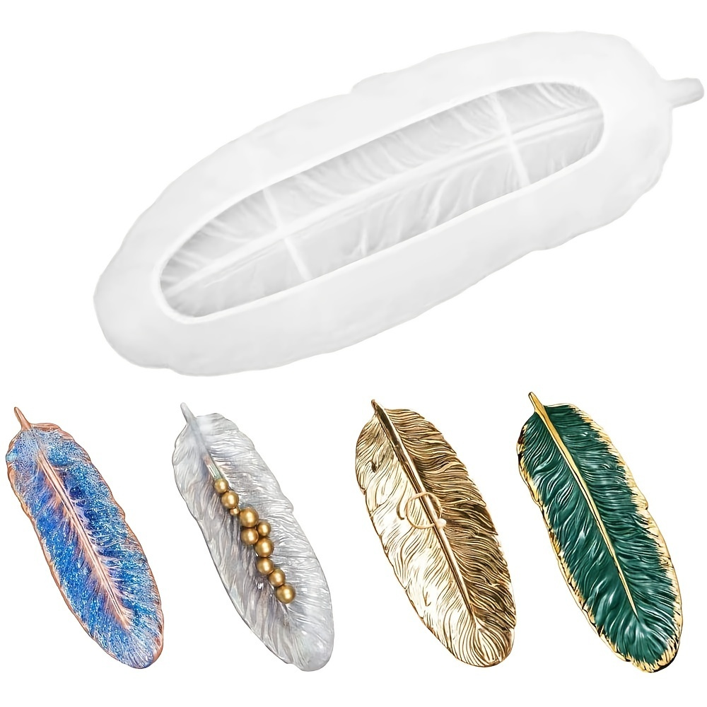 Resin Tray Mold, Resin Feather Shaped Molds Silicone Tray Mold Resin Jewelry Tray Mold Resin For Holding Keychains, Rings Jewelry And DIY Craft Tray Gifts For Woman