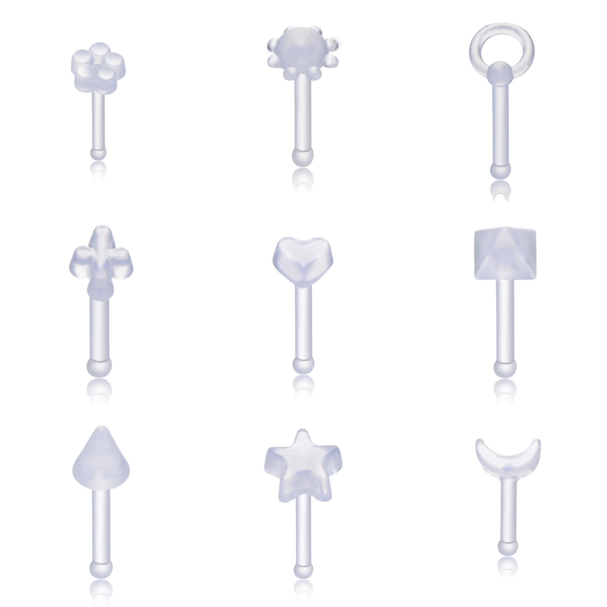 Transparent Nose Rings Set Acrylic Nose Septum Cartilage Temu