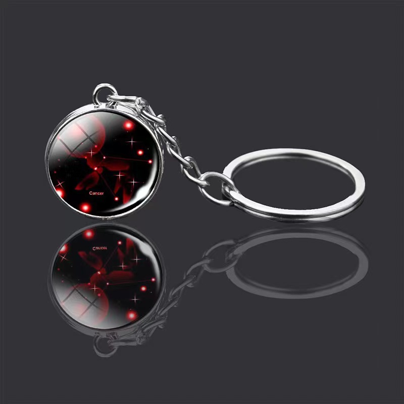 Zodiac 12 Constellations Charms Keyring Creative Gifts For - Temu