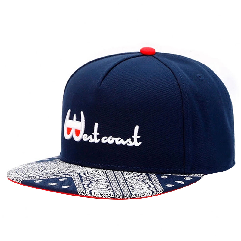 1pc english embroidered mens flat brimmed cap details 0