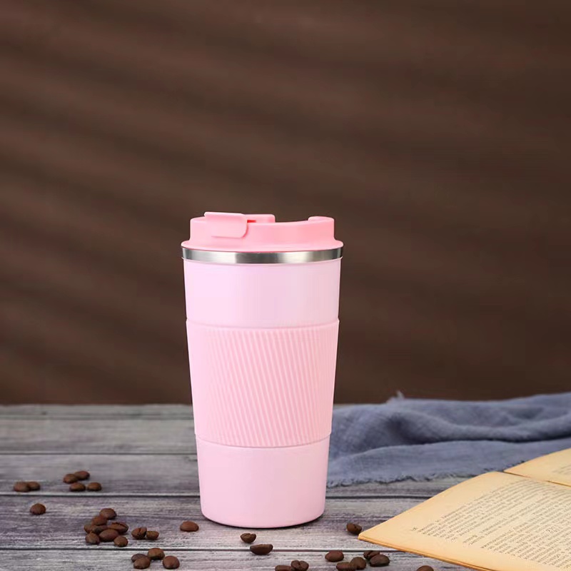 Leakproof Stainless Steel Travel Mug With Non slip Cover For - Temu