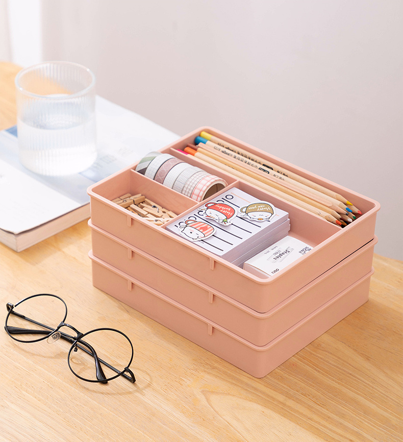 Desk Space 1ps Overlapable Storage Box! Temu