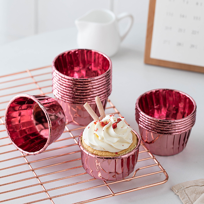 Aluminum Foil Cupcake Liners, Standard Size Muffin Cups, Disposable Baking  Cake Cups For Party And More, Kitchen Baking Tools - Temu