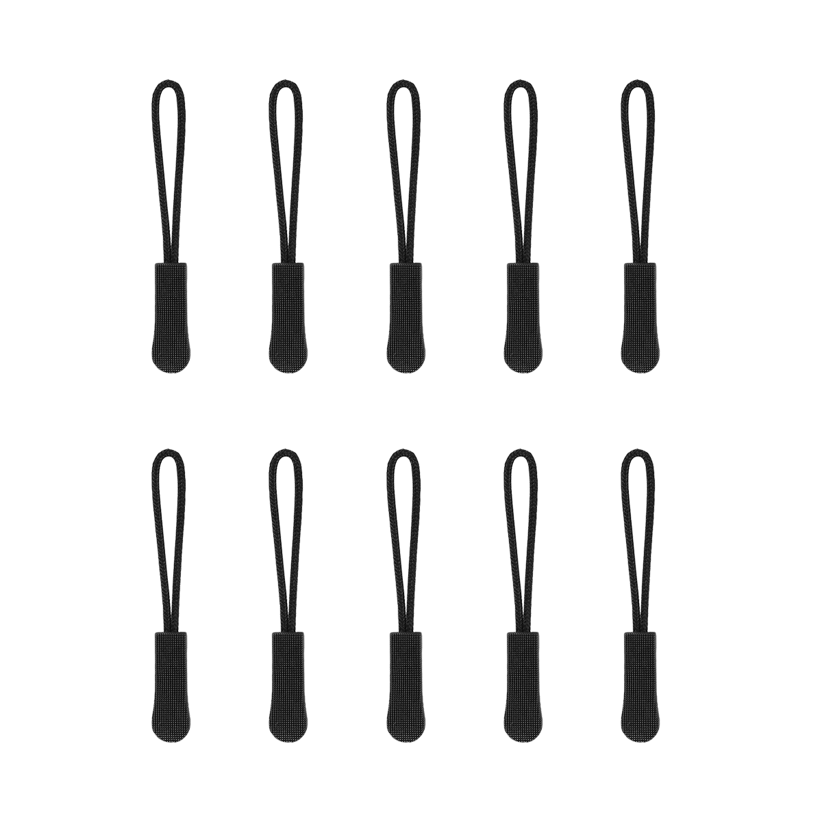 20 Pieces Zipper Pulls Tab Fixer Tags Zipper Repair Tabs Replacements  Zipper Fixer Repair Kit Replacement for Bag Trouser Jacket, Black