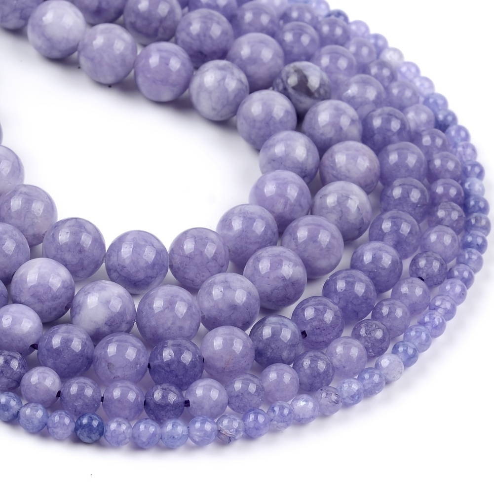 

Natural Angelite Stone Loose Beads For Jewelry Making Diy Bracelets Necklace 15" (cord Not Included) 4mm (0.157") -12mm (0.472")