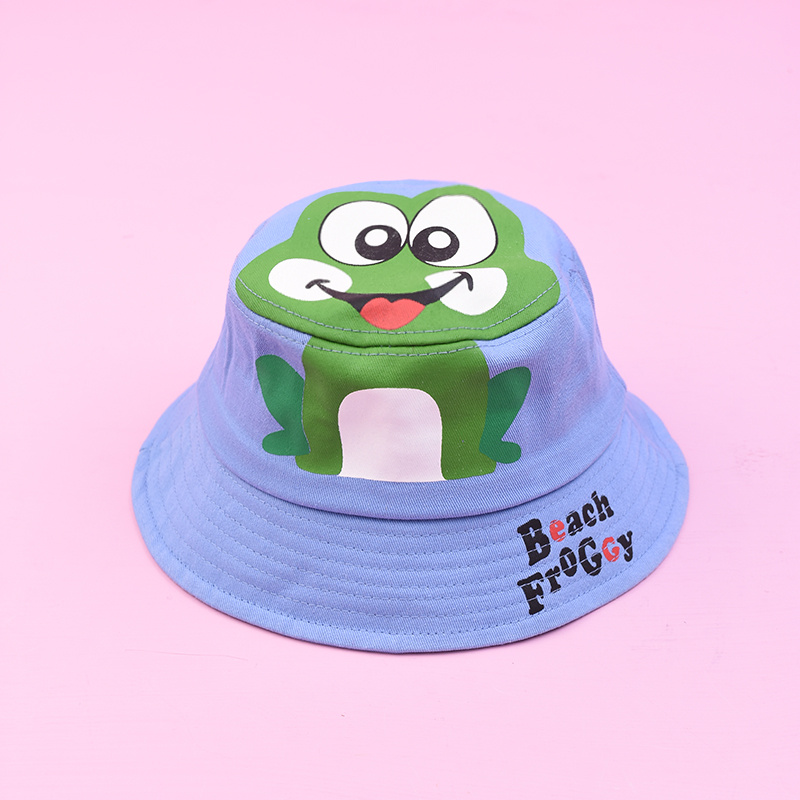 Kids Sun Hats Toddler Wide Brim Top Air Cap Cute Cartoon Frog Sun