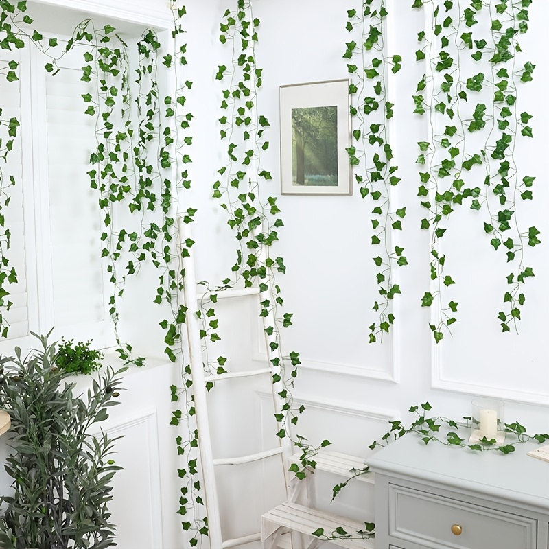 12 Strands Artificial Ivy Leaf Vines Hanging Fake Plants For - Temu