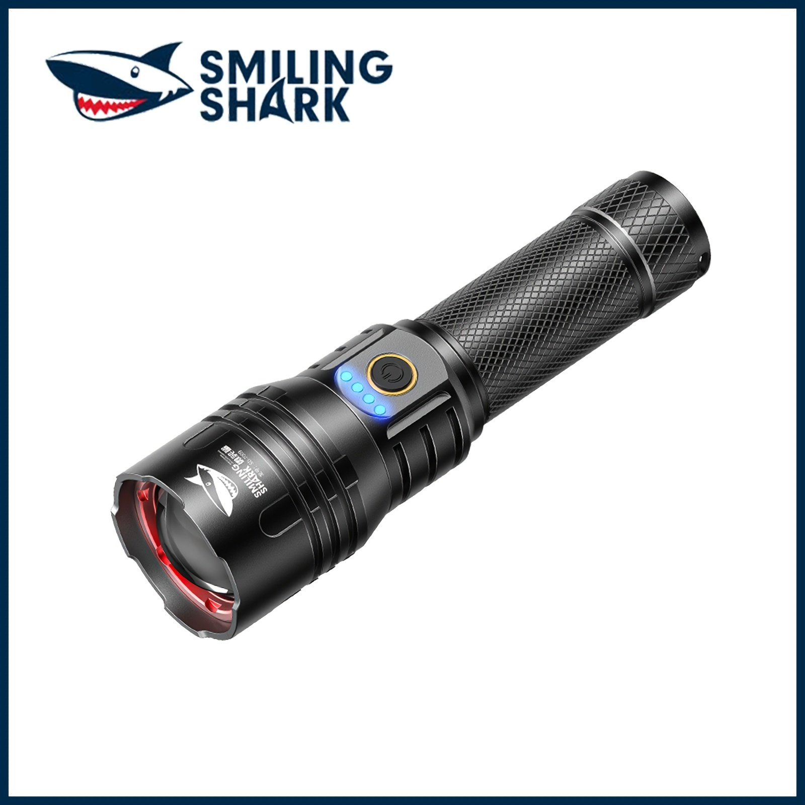 Smiling Shark SD5995 Super Bright Torch Light M80.2 12000 Lumens Powerful  Flashlight 18650 USB Rechargeable Long Shot Zoomable Outdoor Camping  Emergency Lighting
