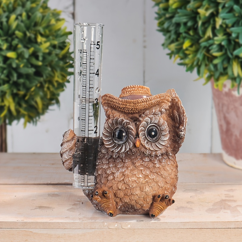 Adorable Owl Rain Gauge - Perfect Outdoor Decoration & Garden Measurement Tool