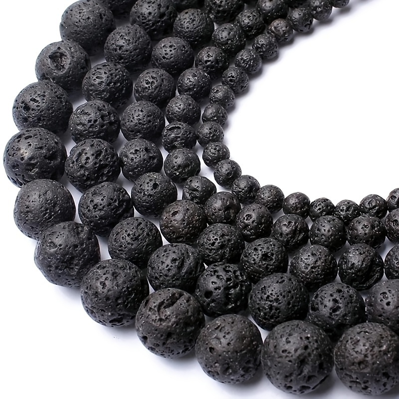 About Synthetic Lava Beads Dyed Round Loose Spacer Beads - Temu