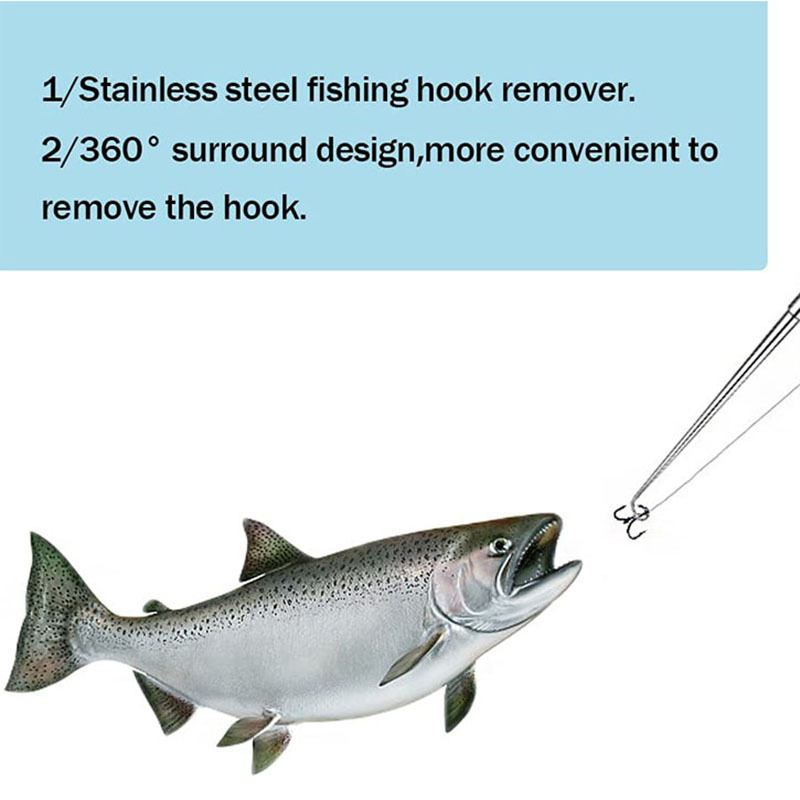 Fish Hook Removal Tool,2Pcs Fishing Hook Remover Stainless Steel Fish Hook  Remover Fish Hook Quick Remover Innovative Solution