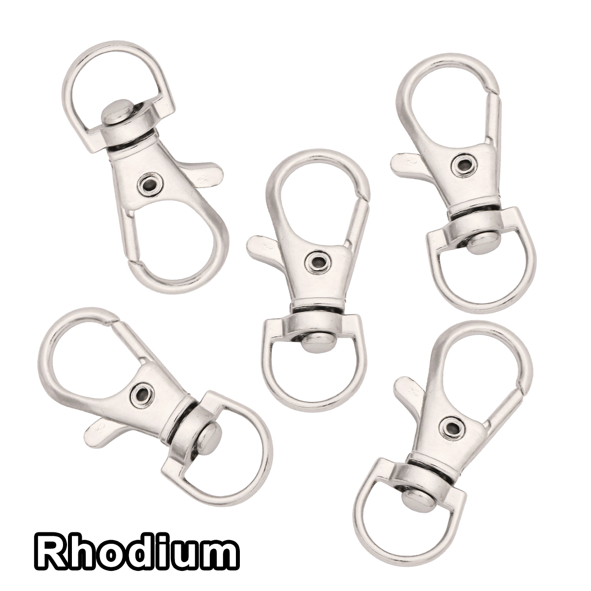 Tureclos Pack of 30 Claw Clasps Zinc Alloy Swivel Keychain Hooks