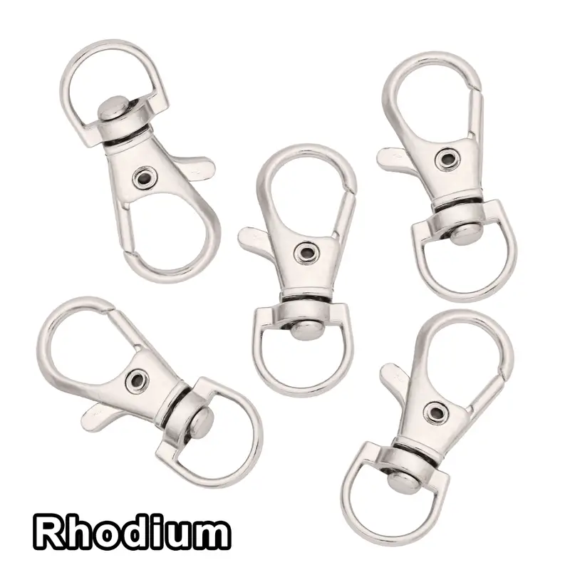 20pcs Alloy Key Chain Clip Hooks, Swivel Clasps Lanyard Snap Hook, Keychain Hooks For Lanyard Key Rings