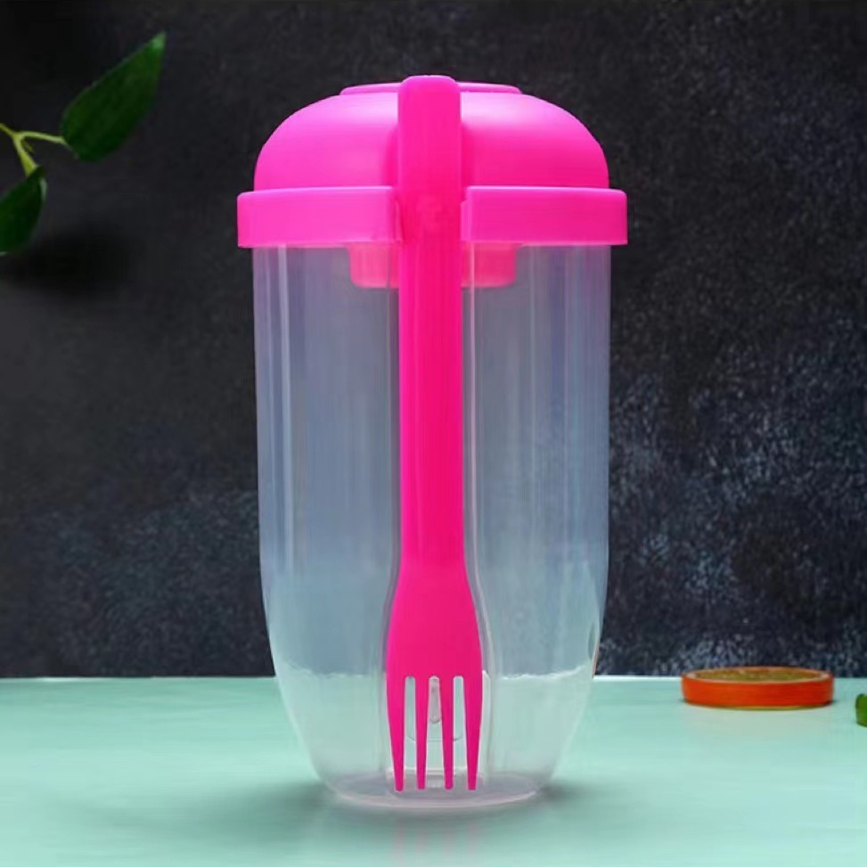 1pc Salad Cup, Portable Salad Meal Shaker Cup, Plastic Healthy Salad  Container Fork, Salad Dressing Holder, Salad Cup For Picnic Lunch  Breakfast, Kitchen Stuff, Kitchen Gadgets, Back To School Supplies  1070ml/36.2oz- Fresh