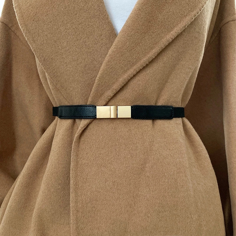 Image of Elastic Waist Cincher Belt - Stylish Black & , Versatile Corset For Dresses & Coats, Perfect For Casual & Formal Occasions, Accessory|vintage Style Belt|elastic Cincher Belt