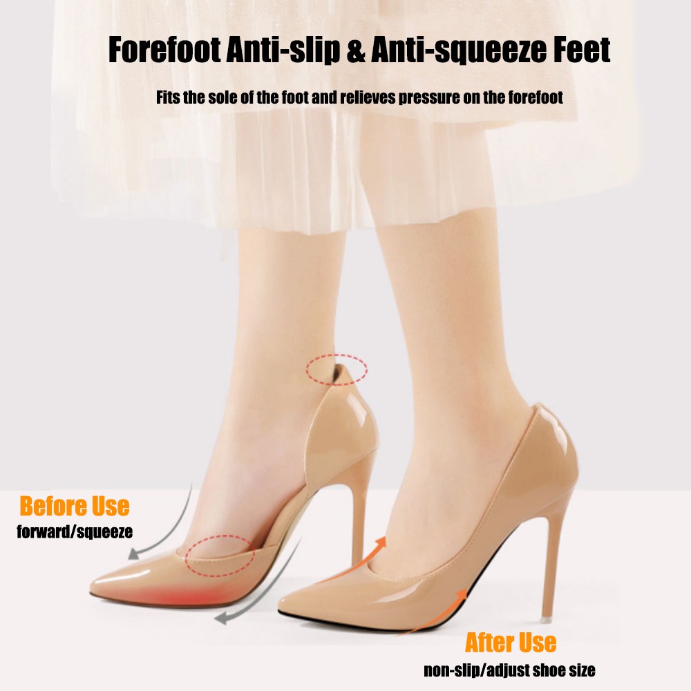 Non Slip Half Insoles For Womens High Heels Reduce Shoe Sole Size And Fill  With Cushioning Pads For Forefoot Inserts And Size Reduction From  Perkyytrade, $6.93