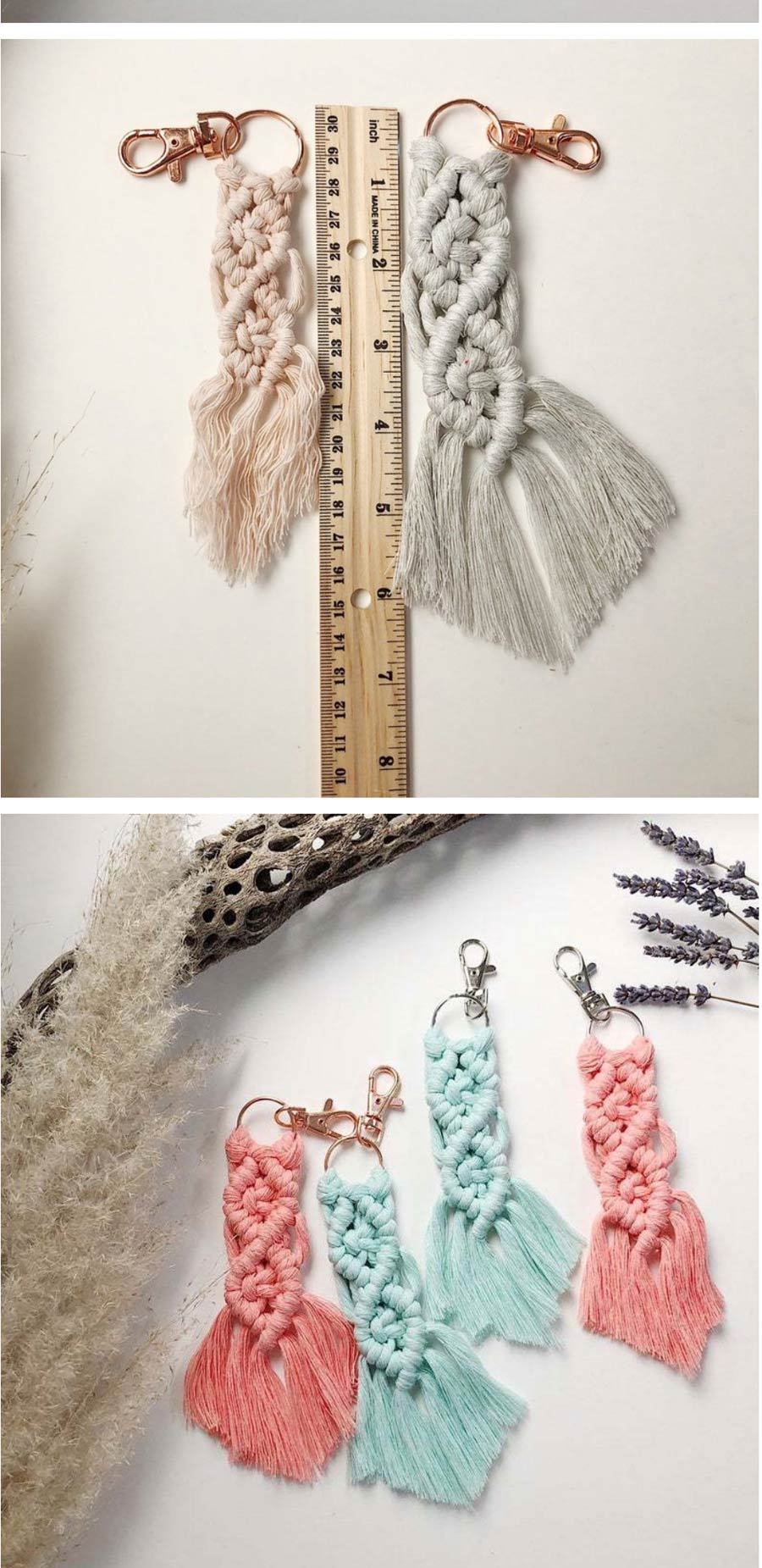 How to Make DIY Tassel and Macramé Keychains to Give to All Your