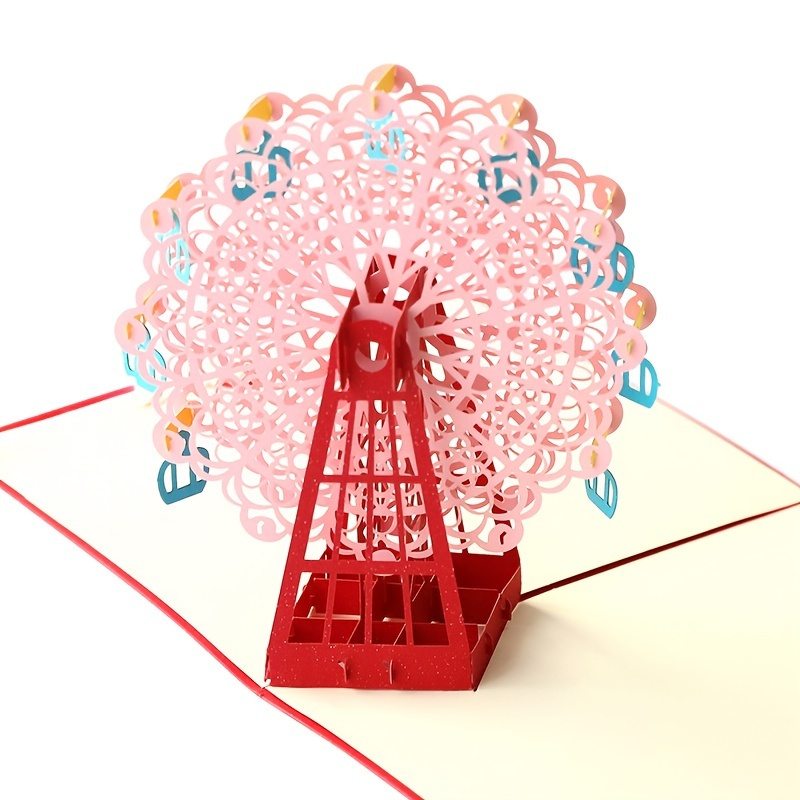 

Carte d'Anniversaire Grande Roue Pop-Up 3D - en Artisanale, Cadeau Créatif pour Couple, Décorations d'Anniversaire pour Amis & Famille